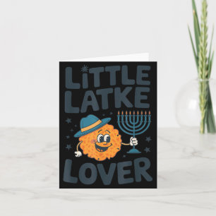 Cartão Funny Hanukkah Pequena Latke Família Judaica Crian