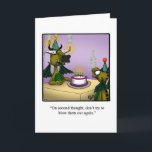 Cartão Funny Happy Birthday Greeting Card<br><div class="desc">Enjoy spreading the laughter with this hilarious happy birthday greeting card by artist Bill Abbott; send some laughs along with your best wishes for a happy birthday. Bill Abbott's cartoon "Spectickles" the internationally syndicated comic has also appeared in Hallmark U.K.,  Reader's Digest and other fine magazines!</div>