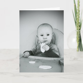 Cartão Funny Happy Birthday Greeting Card Cake Baby