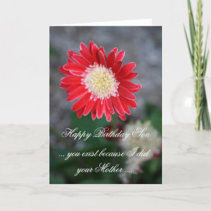 Cartão Funny Happy Birthday Son Greeting Card
