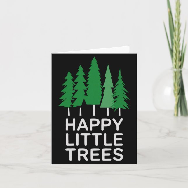 Cartão Funny Happy Little Trees Camng  (Frente)