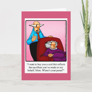 Cartão Funny Happy Mother's Day Greeting Card