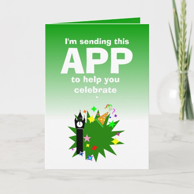 Cartão Funny Happy New Year (Frente)