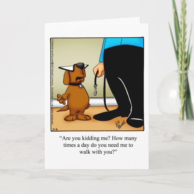 Cartão Funny Happy Pet Owner's Day Greeting Card (Frente)