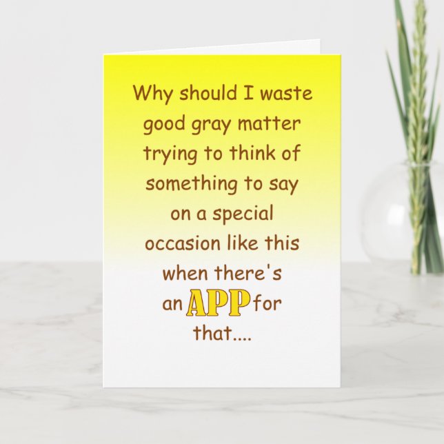 Cartão funny happy wedding anniversary wish (Frente)