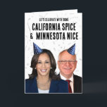 Cartão Funny Harris Walz Birthday - Especiarias e legal<br><div class="desc">Cartões e Designs de Saudação Política, por PolitiCardz.com Designs, para todas as ocasiões: Cartões de natal Políticos, Cartões de Aniversário Políticos, Cartões de Humor Políticos e Saudações Personalizadas. Compre os presentes e engrenagens políticos únicos em PolitiClothes.com Camisas políticas, adesivos, capuzes, botões, canecas, sinais, Posters e muito mais! www.PolitiCardz.com www.PolitiClothes.com</div>