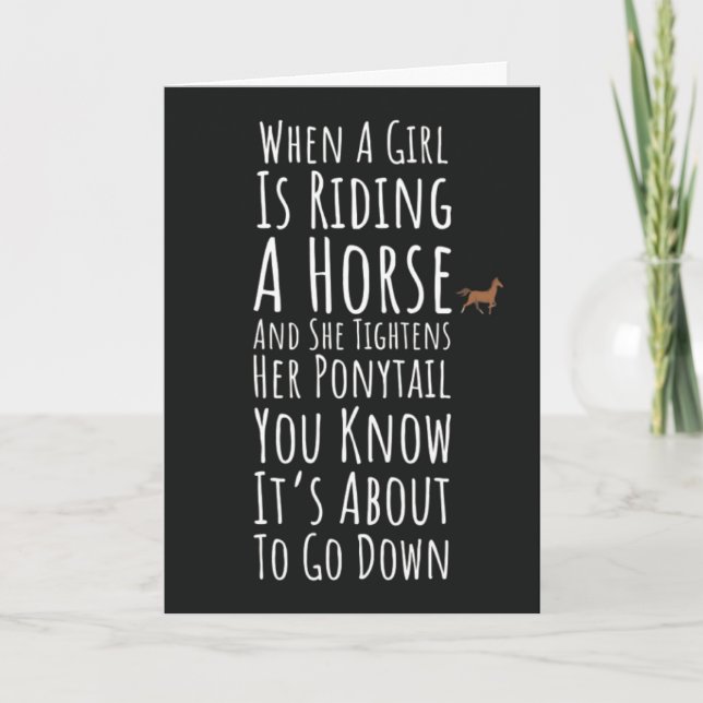 Cartão Funny Horse Cards For Women Teen Girls For Her  (Frente)