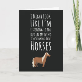 Cartão Funny Horse Lover Cards Equestrian Equine Animal