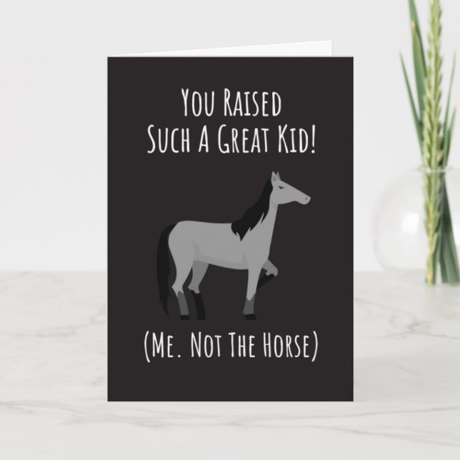 Cartão Funny Horse Mom Cards Mother Equestrian For Her (Frente)