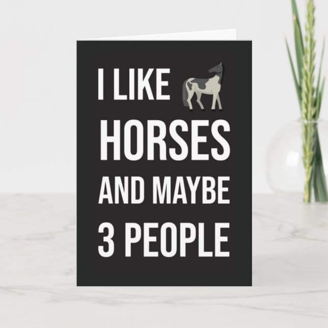 Cartão Funny Horse Owner Cards Equine Equestrian Jockey (Frente)