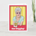 Cartão Funny Hot Dog Lady Birthday Card<br><div class="desc">Enjoy this original Hot Dog Lady Funny Birthday Card. Great for the Summer BBQ Birthday.</div>