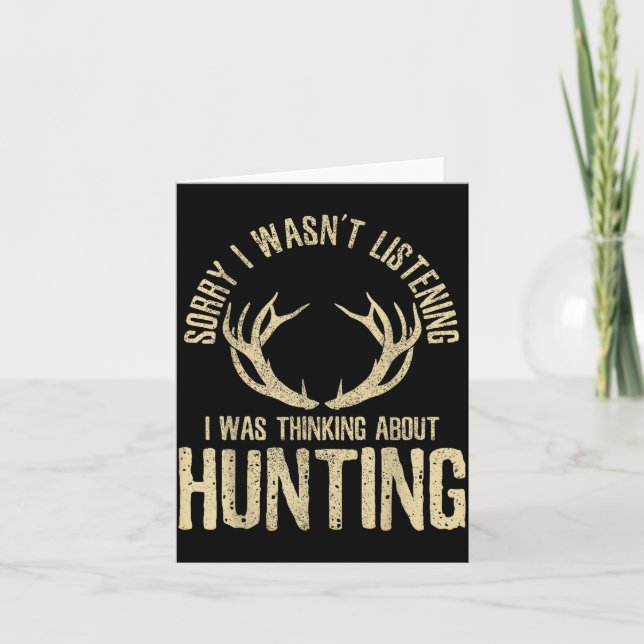 Cartão Funny Hunting Quote Saying Deer Venison Elk Hunter (Frente)