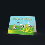 Cartão Funny hurdle Birthday<br><div class="desc">Now here is a great sporting funny birthday card,  ideal for friends or family.</div>