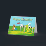 Cartão Funny hurdle Birthday<br><div class="desc">Now here is a great sporting funny birthday card, ideal for friends or family.</div>