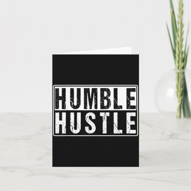 Cartão Funny Hustle Gift For Men And Women Cool Humble In (Frente)