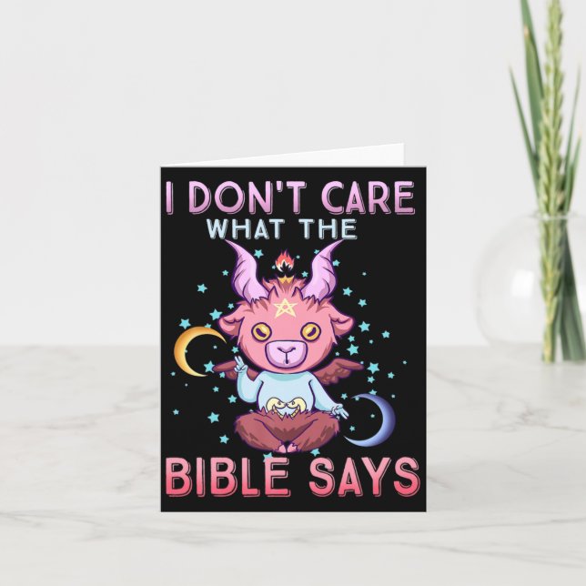 Cartão Funny I Dont Care What Bible Says  (Frente)