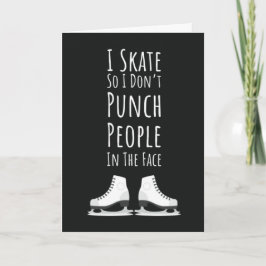 Cartão Funny Ice Skating Cards Skater Women Winter Sports