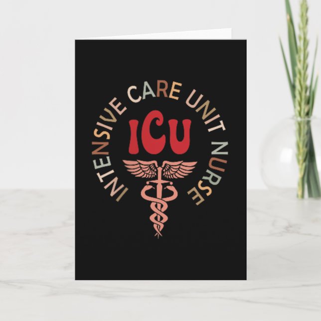 Cartão Funny Icu Nurse Intensive Care Unit Nurse Emergenc (Frente)