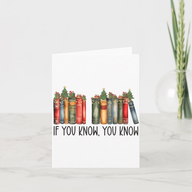 Cartão Funny If You Know You Know 6 7 Reading Books Chris (Frente)