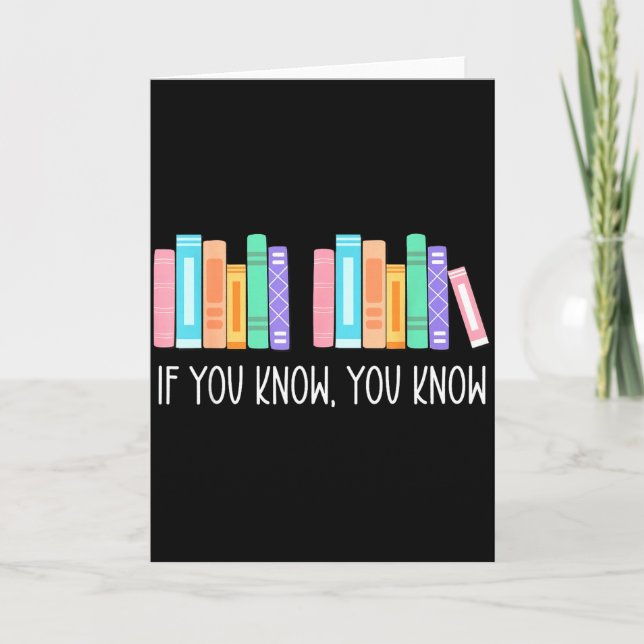 Cartão Funny If You Know You Know 6 7 Reading Books Merry (Frente)
