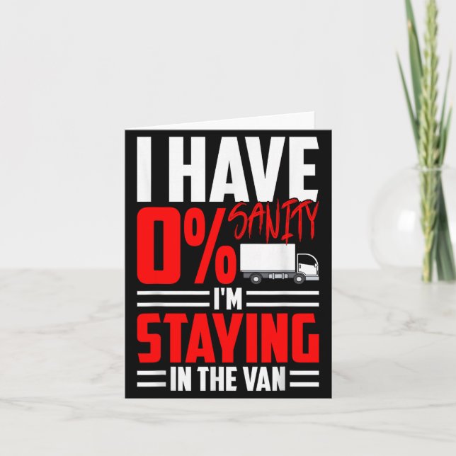 Cartão Funny I'm Staying In Tha Van Phasmophobia Gamer Wo (Frente)