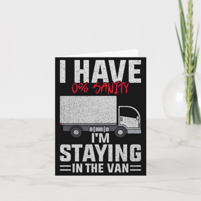 Cartão Funny I'm Staying In Tha Van Phasmophobia Man Wome (Frente)