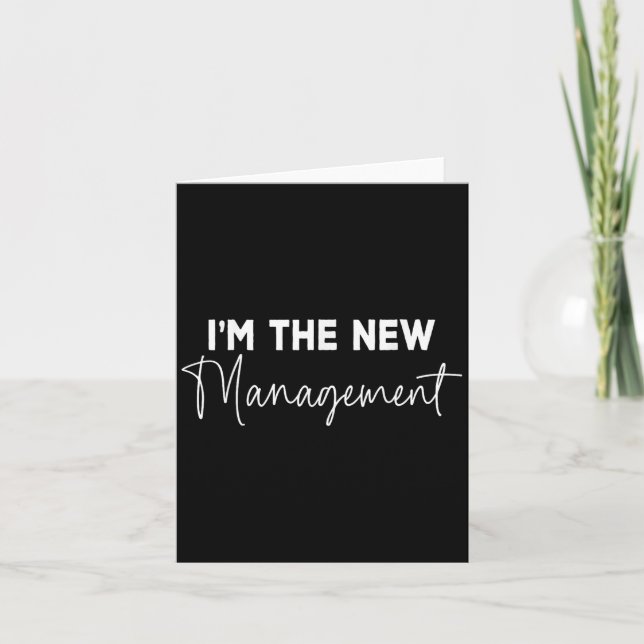 Cartão Funny I'm The New Management Bridal Cute New Bride (Frente)