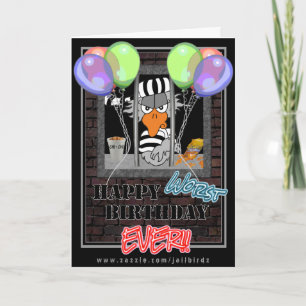 Cartão Funny Jailbird Birthday card