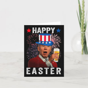 Cartão Funny Joe Biden Confusa Felz pascoa Para 4º De J