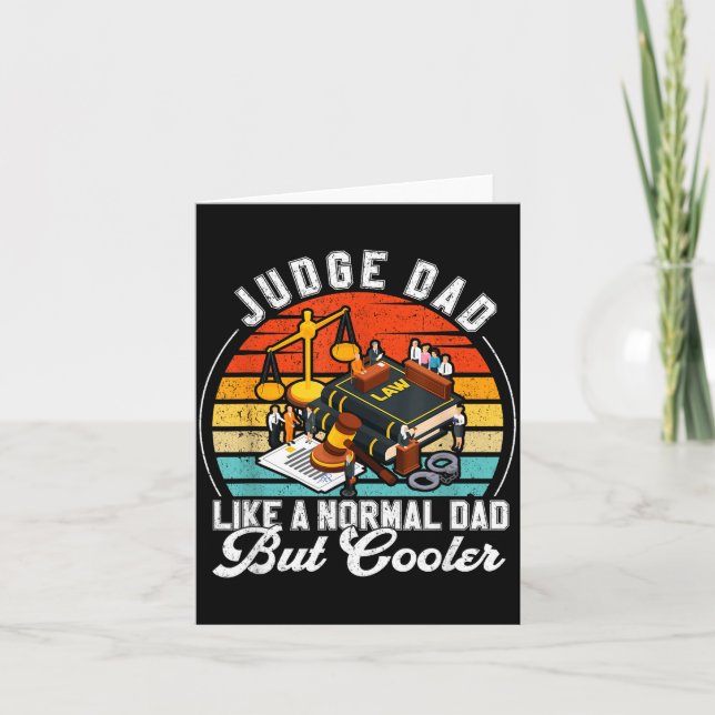 Cartão Funny Judge Gift Judge Dad Judge Top Judge Gift  (Frente)