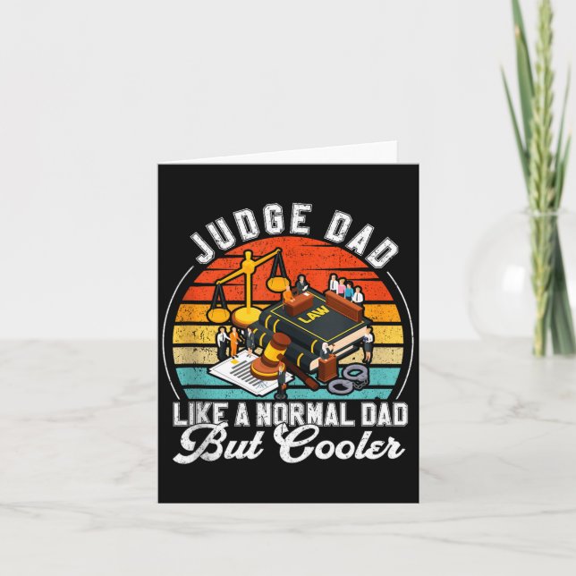 Cartão Funny Judge Gift Judge Dad Judge Top Judge Gift Ta (Frente)