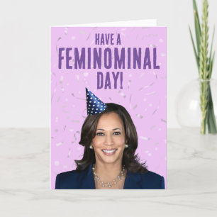 Cartão Funny Kamala Harris Aniversário - Dia Feminominal