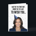 Cartão Funny Kamala Harris Birthday - Não é o último<br><div class="desc">Cartões e Designs de Saudação Política,  por PolitiCardz.com Designs,  para todas as ocasiões: Cartões de natal Políticos,  Cartões de Aniversário Políticos,  Cartões de Humor Políticos e Saudações Personalizadas. Compre os presentes e engrenagens políticos únicos em PolitiClothes.com Camisas políticas,  adesivos,  capuzes,  botões,  canecas,  sinais,  Posters e muito mais! www.PolitiCardz.com   www.PolitiClothes.com</div>