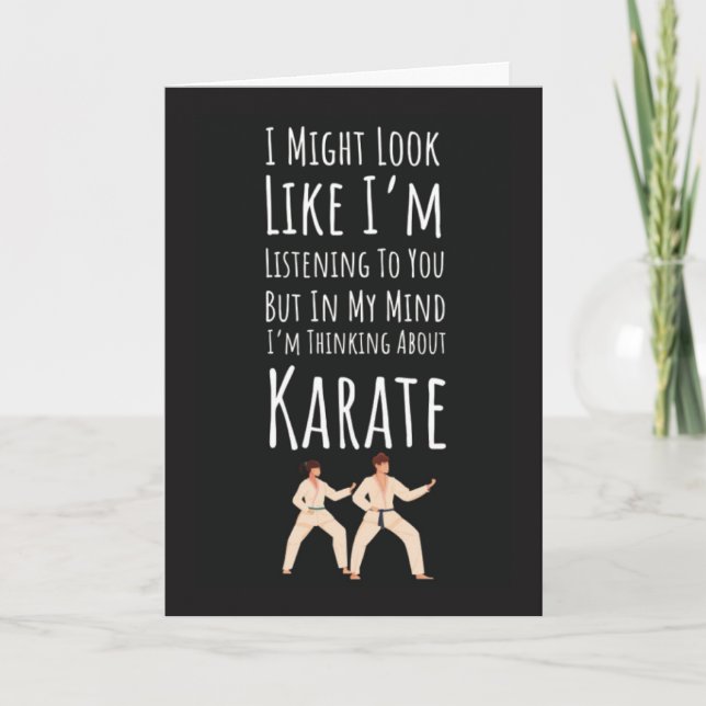 Cartão Funny Karate Cards Sports Fighting Self Defense (Frente)