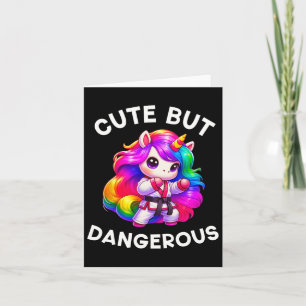 Cartão Funny Karate Unicorn Cute Mas Perigoso Karate Gi