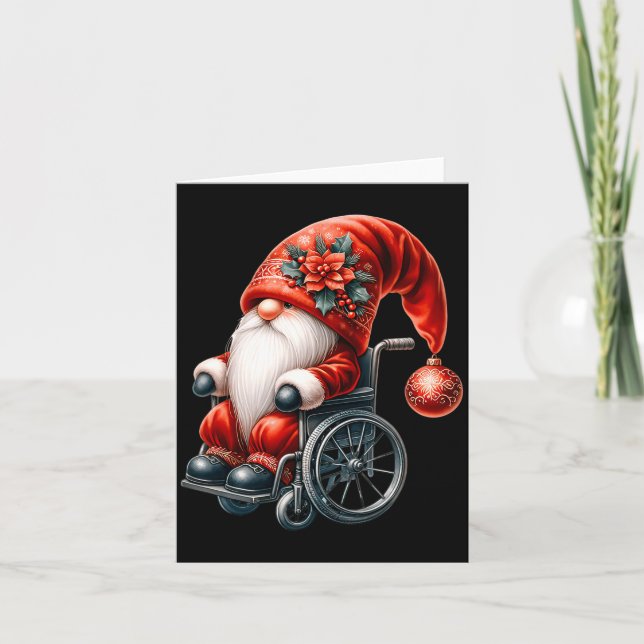 Cartão Funny Kids Wheelchair Santa Graphic For Men Christ (Frente)