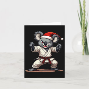 Cartão Funny Koala Karate Papais noeis De Artes Marciais 