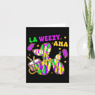 Cartão Funny La Weezy Ana Mardi Gras Carnaval Bolo Caminh
