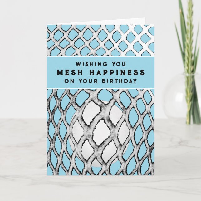 Cartão Funny Lacrosse Birthday (Frente)