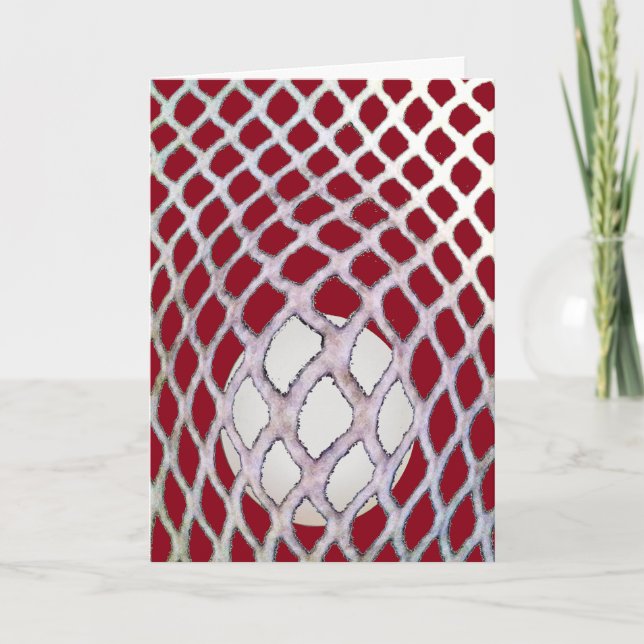 Cartão Funny Lacrosse Birthday (Frente)