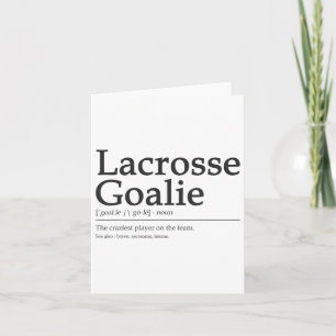 Cartão Funny Lacrosse Goalie Definição Citação Homens Leg