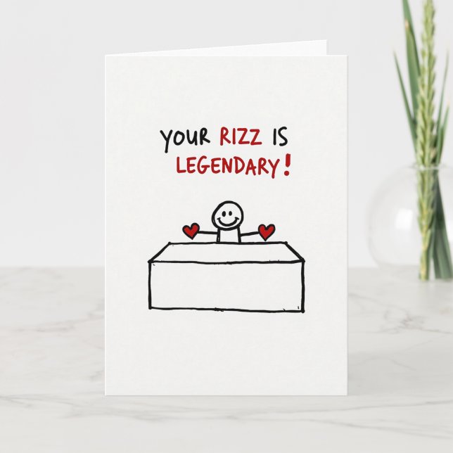 Cartão Funny Legendary Rizz Card (Frente)