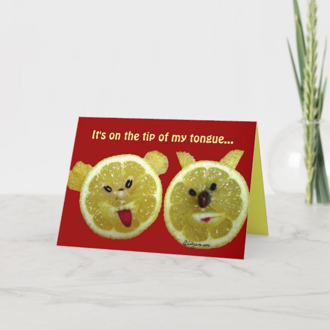 Cartão Funny Lemon Greeting Card (Frente)