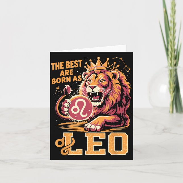 Cartão Funny Leo Birthday Quote Astrology Horoscope Gift  (Frente)