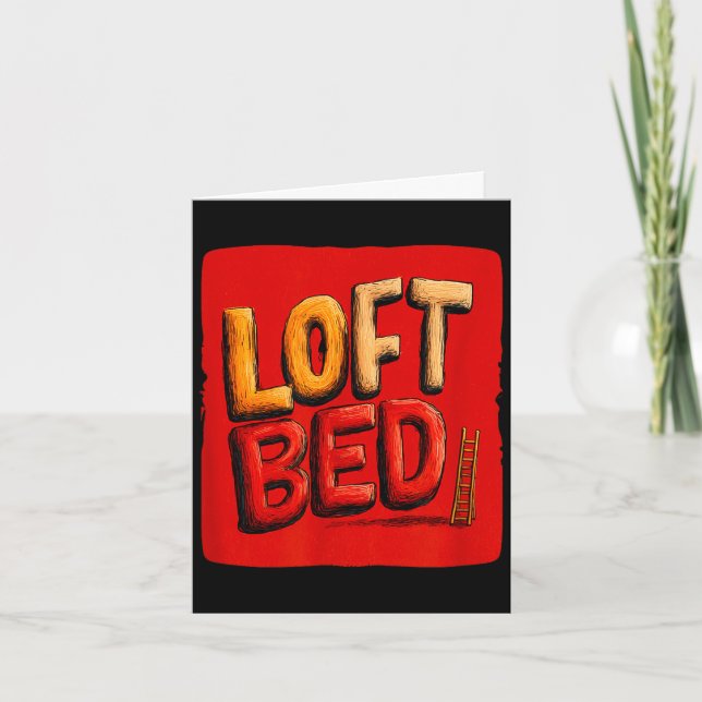 Cartão Funny loft bed speech costume  (Frente)