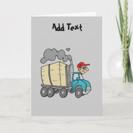 Cartão Funny Lorry Truck Driver cartoon personalized