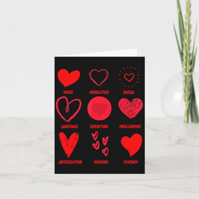 Cartão Funny Lsp Speech Language Pathologist Valentines  (Frente)