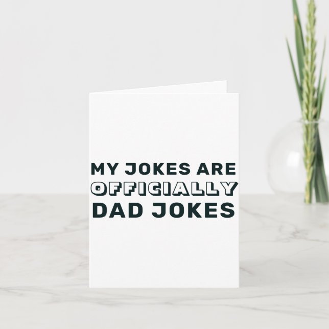 Cartão Funny Ly New Dad Daddy Jokes Fathers Day  (Frente)