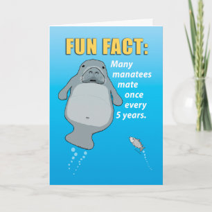 Cartão Funny Manatee Mating Habits Birthday