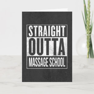 Cartão Funny Massage Therapy Student School Graduation